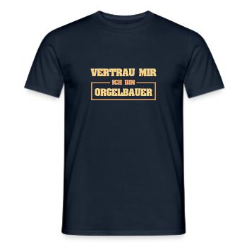 Lustig Organ Builder - Men's T-Shirt - navy - Front - AI Model Male 178 light (178cm)