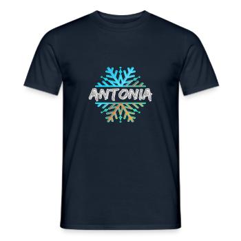 Antonia - Männer T-Shirt - Navy - Vorne - AI Model Male 178 light (178cm)