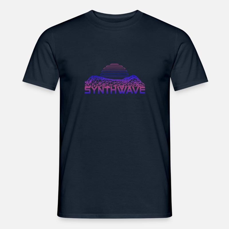 Retrowave Synthwave 80s Design - Männer T-Shirt - Navy