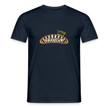 Gift for Engraver - Men's T-Shirt - navy - Front - AI Model Male 178 light (178cm)
