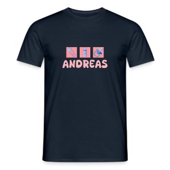 Pacifier Andreas - Men's T-Shirt - navy - Front - AI Model Male 178 light (178cm)