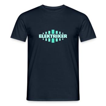 Beruf Elektriker - Männer T-Shirt - Navy - Vorne - AI Model Male 178 light (178cm)