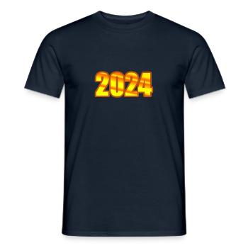 2024 - T-shirt homme - marine - Devant - AI Model Male 178 light (178cm)