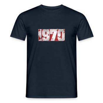 1970 - Men's T-Shirt - navy - Front - AI Model Male 178 light (178cm)