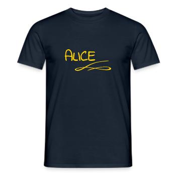 Geschenk für Alice - Männer T-Shirt - Navy - Vorne - AI Model Male 178 light (178cm)