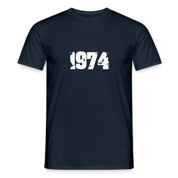 Sun 1974 - Men's T-Shirt - navy - Front - AI Model Male 178 light (178cm)