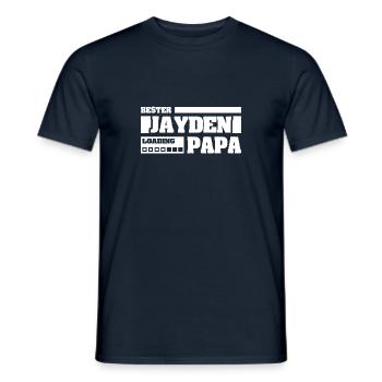 First name Jayden - Men's T-Shirt - navy - Front - AI Model Male 178 light (178cm)