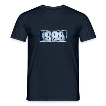 1998 - T-shirt homme - marine - Devant - AI Model Male 178 light (178cm)