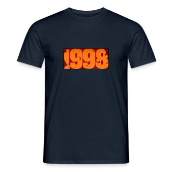 1998 - Männer T-Shirt - Navy - Vorne - AI Model Male 178 light (178cm)