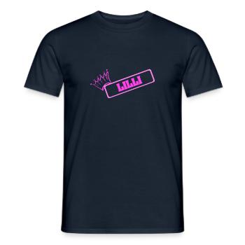 Berge für Lilli Krone Bergsteigen - Männer T-Shirt - Navy - Vorne - AI Model Male 178 light (178cm)