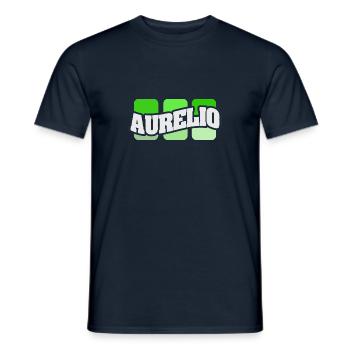 Name Aurelio - Männer T-Shirt - Navy - Vorne - AI Model Male 178 light (178cm)