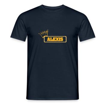 Name Alexis - Männer T-Shirt - Navy - Vorne - AI Model Male 178 light (178cm)