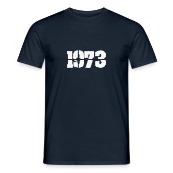 Soleil 1973 - T-shirt homme - marine - Devant - AI Model Male 178 light (178cm)