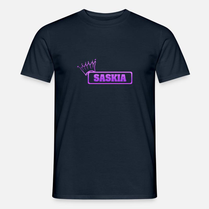 Saskia als Schwester - Männer T-Shirt - Navy