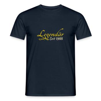 geboren 1988 - Männer T-Shirt - Navy - Vorne - AI Model Male 178 light (178cm)