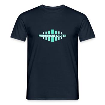 Geschenk für Mediengestalter - Männer T-Shirt - Navy - Vorne - AI Model Male 178 light (178cm)