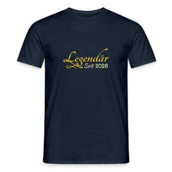 2026 - Men's T-Shirt - navy - Front - AI Model Male 178 light (178cm)