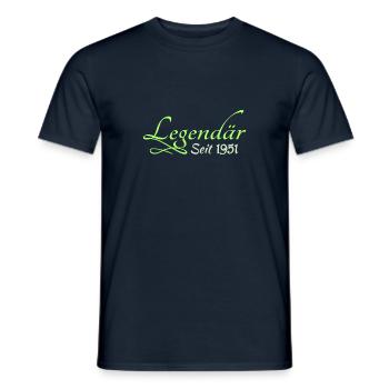 Legendarisch 1951 - Heren T-shirt - navy - Voor - AI Model Male 178 light (178cm)