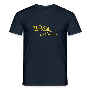 Vorname Basil - Männer T-Shirt - Navy - Vorne - AI Model Male 178 light (178cm)