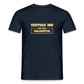 Grill master as funny - Men's T-Shirt - navy - Front - AI Model Male 178 light (178cm)