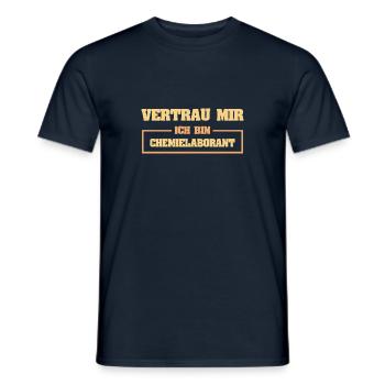 Assistant de laboratoire chimique - T-shirt homme - marine - Devant - AI Model Male 178 light (178cm)