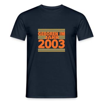 im 2003 - Männer T-Shirt - Navy - Vorne - AI Model Male 178 light (178cm)