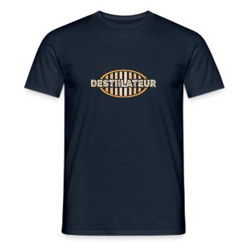 Distillateur Job - T-shirt homme - marine - Devant - AI Model Male 178 light (178cm)