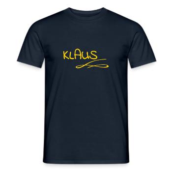 Klaus - Männer T-Shirt - Navy - Vorne - AI Model Male 178 light (178cm)