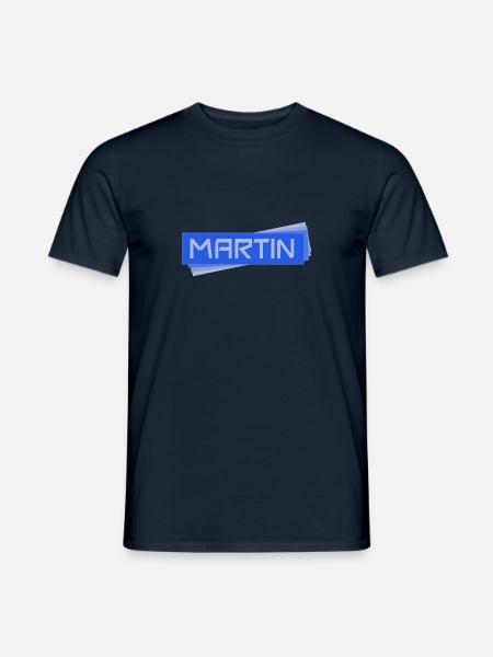 Balise nominative Martin - T-shirt homme - marine