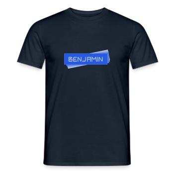 Namensschild Benjamin - Männer T-Shirt - Navy - Vorne - AI Model Male 178 light (178cm)