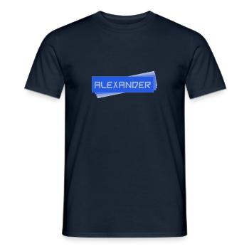 Geschenk für Alexander - Männer T-Shirt - Navy - Vorne - AI Model Male 178 light (178cm)