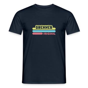 Vorname Brenner - Männer T-Shirt - Navy - Vorne - AI Model Male 178 light (178cm)