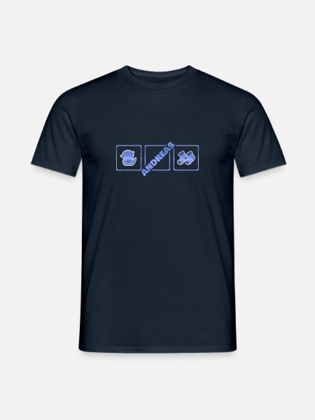 Andreas comme naissance - T-shirt homme - marine