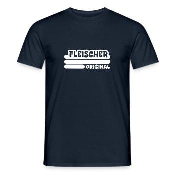 Profession : Boucher - T-shirt homme - marine - Devant - AI Model Male 178 light (178cm)