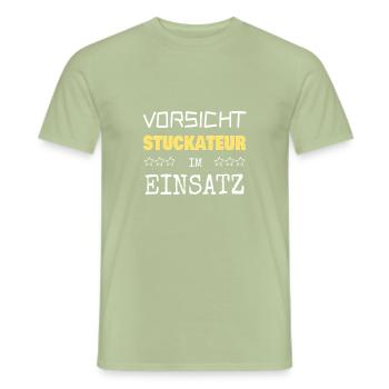 Gift for plasterer - Men's T-Shirt - sage - Front - AI Model Male 178 light (178cm)