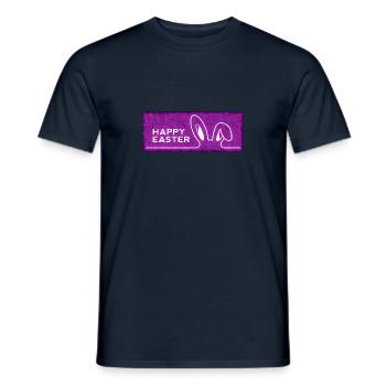Happy Easter with Easter - Men's T-Shirt - navy - Front - AI Model Male 178 light (178cm)