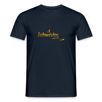 Schwester als Schwester - Männer T-Shirt - Navy - Vorne - AI Model Male 178 light (178cm)