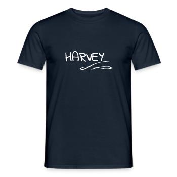 Vorname Harvey - Männer T-Shirt - Navy - Vorne - AI Model Male 178 light (178cm)