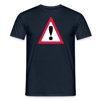 warning sign - Männer T-Shirt - Navy - Vorne - AI Model Male 178 light (178cm)