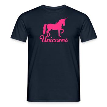 Unicorn - Männer T-Shirt - Navy - Vorne - AI Model Male 178 light (178cm)