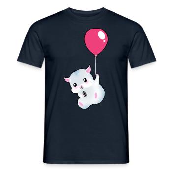 Un hamster Avec un tournesol Accroché - T-shirt homme - marine - Devant - AI Model Male 178 light (178cm)