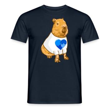 Signes d’autisme Capybara - T-shirt homme - marine - Devant - AI Model Male 178 light (178cm)