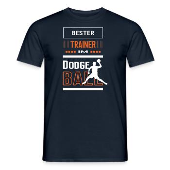 Bester Dodgeball Trainer Dodgeballtrainer Training - Männer T-Shirt - Navy - Vorne - AI Model Male 178 light (178cm)