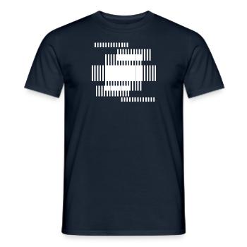 geometric lines design - Men's T-Shirt - navy - Front - AI Model Male 178 light (178cm)