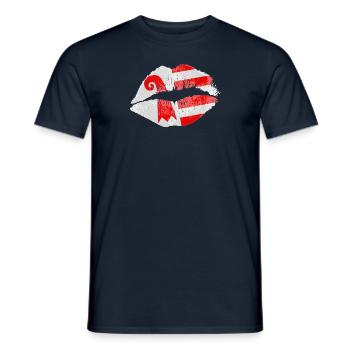 Kiss (Jura) - Men's T-Shirt - navy - Front - AI Model Male 178 light (178cm)