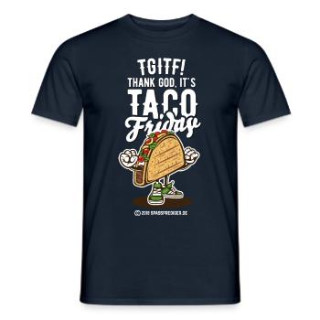 Taco Fredag Norge Spruch TGITF - Männer T-Shirt - Navy - Vorne - AI Model Male 178 light (178cm)
