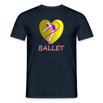 Ballett-Tänzerin Balletttänzer Tanzschule Geschenk - Männer T-Shirt - Navy - Vorne - AI Model Male 178 light (178cm)