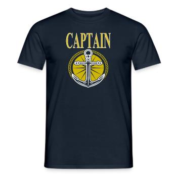 I am Captain I am Ship Captain Gift - Men's T-Shirt - navy - Front - AI Model Male 178 light (178cm)