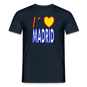 J’adore Madrid né à Madrid - T-shirt homme - marine - Devant - AI Model Male 178 light (178cm)
