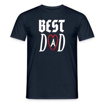 meilleur père Papa meilleur papa papa idée cadeau - T-shirt homme - marine - Devant - AI Model Male 178 light (178cm)